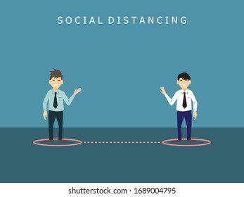 Social distancing concept for preventing the spread of virus infection