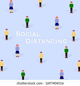 social distancing concept protect yourself from infect coronavirus(COVID-19).