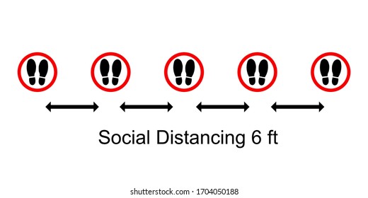 Social distancing concept.Prevent contact from the virus Covid-19.