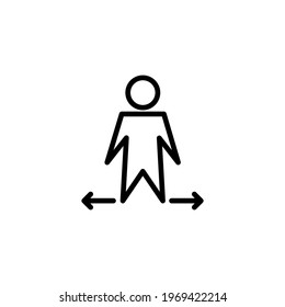 Social distancing corona virus  icon