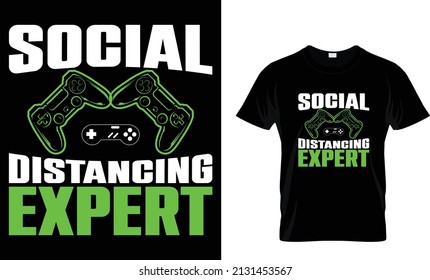 Persona de distanciamiento social... Diseño de camiseta