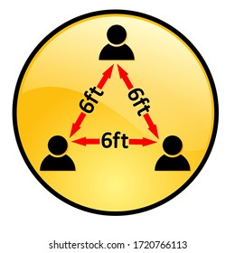 Social distancing emoji icon vector illustration
