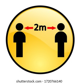 Soziale Distanzierung Emoji Symbol, Vektorgrafik