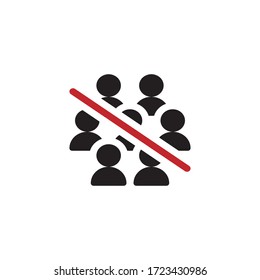 Social Distancing Flat Design Icon Vector