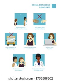 Social Distancing Guidelines Manga Woman Cartoon