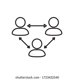 Social Distancing Icon Design Vector Template