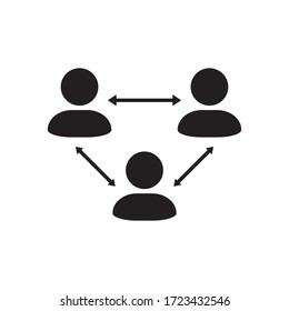 Social Distancing Icon Design Vector Template