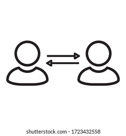 Social Distancing Icon Design Vector Template