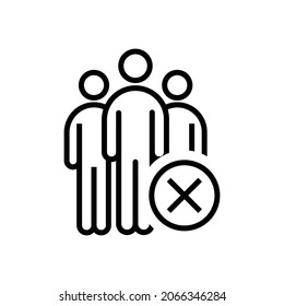 social distancing icon flat design