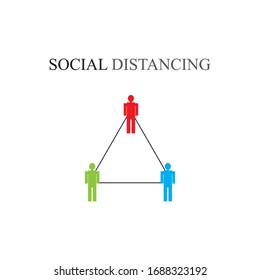 Social distancing icon isolated on white background