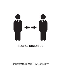 SOCIAL DISTANCING ICON , ISOLATION ICON