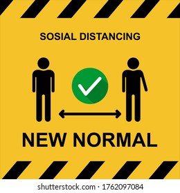 Social distancing icon. Keep the 2 meter distance. Avoid crowds. Coronovirus epidemic protective. Vector illustration