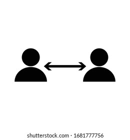 Social distancing icon. Keep the  distance.  stop covid 19,  coronavirus 