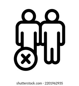 social distancing icon or logo isolated sign symbol vector illustration - high quality black style vector icons
