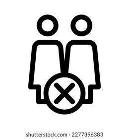 icono de distanciamiento social o logotipo símbolo de signo aislado ilustración vectorial - iconos vectoriales de estilo negro de alta calidad
