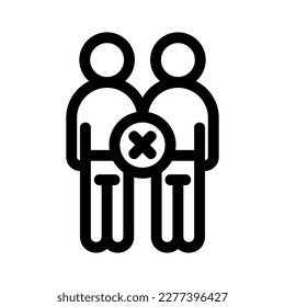 social distancing icon or logo isolated sign symbol vector illustration - high quality black style vector icons
