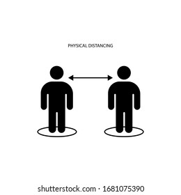 Social distancing icon. Prevention of coronavirus disease concept. Vector illustration