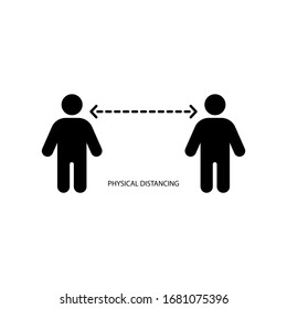 Social distancing icon. Prevention of coronavirus disease concept. Vector illustration