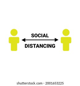 Social distancing icon - simple icon