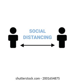 Social distancing icon - simple icon