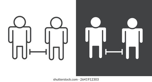 social distancing icon symbol illustration logo