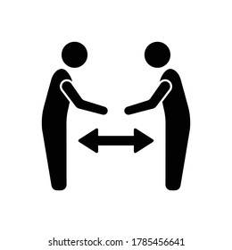 Social Distancing Icon ( vector )