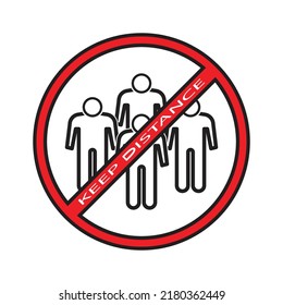social distancing icon vector design template