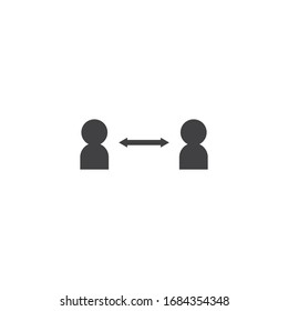 Social distancing icon vector illustration