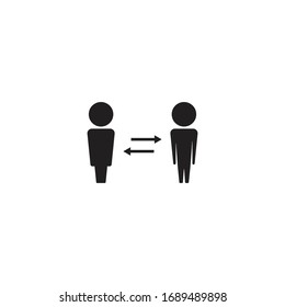 social distancing icon vector illustration