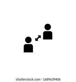 social distancing icon vector illustration
