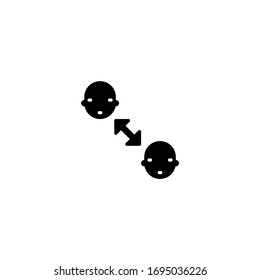 social distancing icon vector illustration 