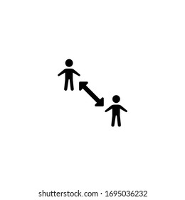 social distancing icon vector illustration