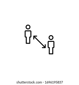 social distancing icon vector illustration 