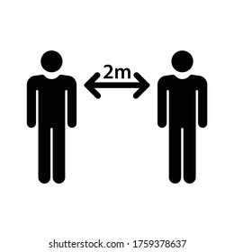 Social Distancing Icon Vector Illustration. eps10