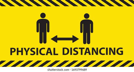 Social distancing icon vector. Social Distancing and Self Quarantine. Quarantine measures sign. Coronavirus. 