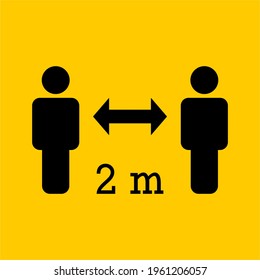  Social distancing icon vector.Keep distance.Preventing covid-19