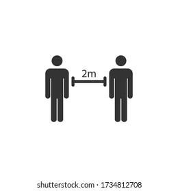 Social distancing icon vector.Vector illustration.
