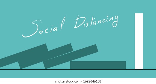 Social distancing illustration. Keep Distance