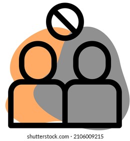 Social distancing imposed on a large gathering in public places