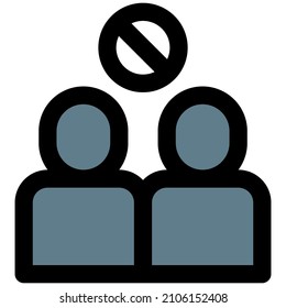 Social distancing imposed on a large gathering in public places