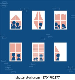 Social Distancing in individual apartments illustration 