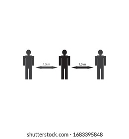 Social Distancing Infographic. Vector Image