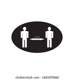 Social Distancing Infographic. Vector Image