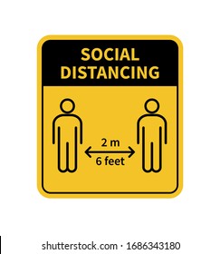 Social distancing. Keep the 1-2 meter distance. Coronovirus epidemic protective. Vector illustration