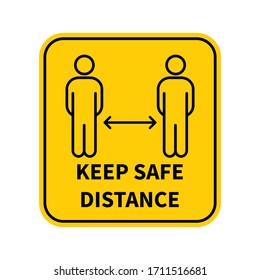 Social distancing. Keep the 1-2 meter distance. Coronovirus epidemic protective. Vector illustration