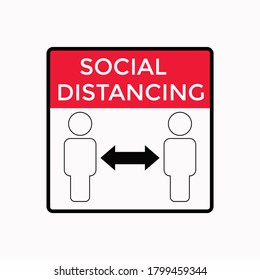 Social distancing. Keep the 1-2 meter distance. Coronovirus epidemic protective. Vector illustration