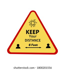 Social distancing. Keep the 1-2 meter distance. Coronovirus epidemic protective. Vector illustration