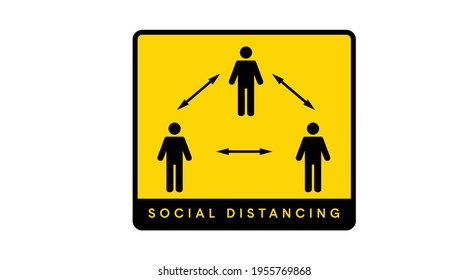 Social distancing. Keep the distance. Protection against the coronavirus epidemic. Vector illustration or sign