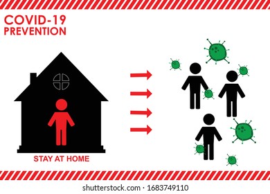 Social distancing, keep distance in public society people to protect from COVID-19 coronavirus outbreak spreading concept, Infographic design distance away in the meeting with virus pathogens