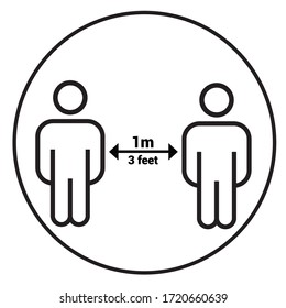 Social distancing, keep distance in public society people to protect from COVID-19 coronavirus outbreak spreading concept, Infographic design distance away in the meeting with virus pathogens
